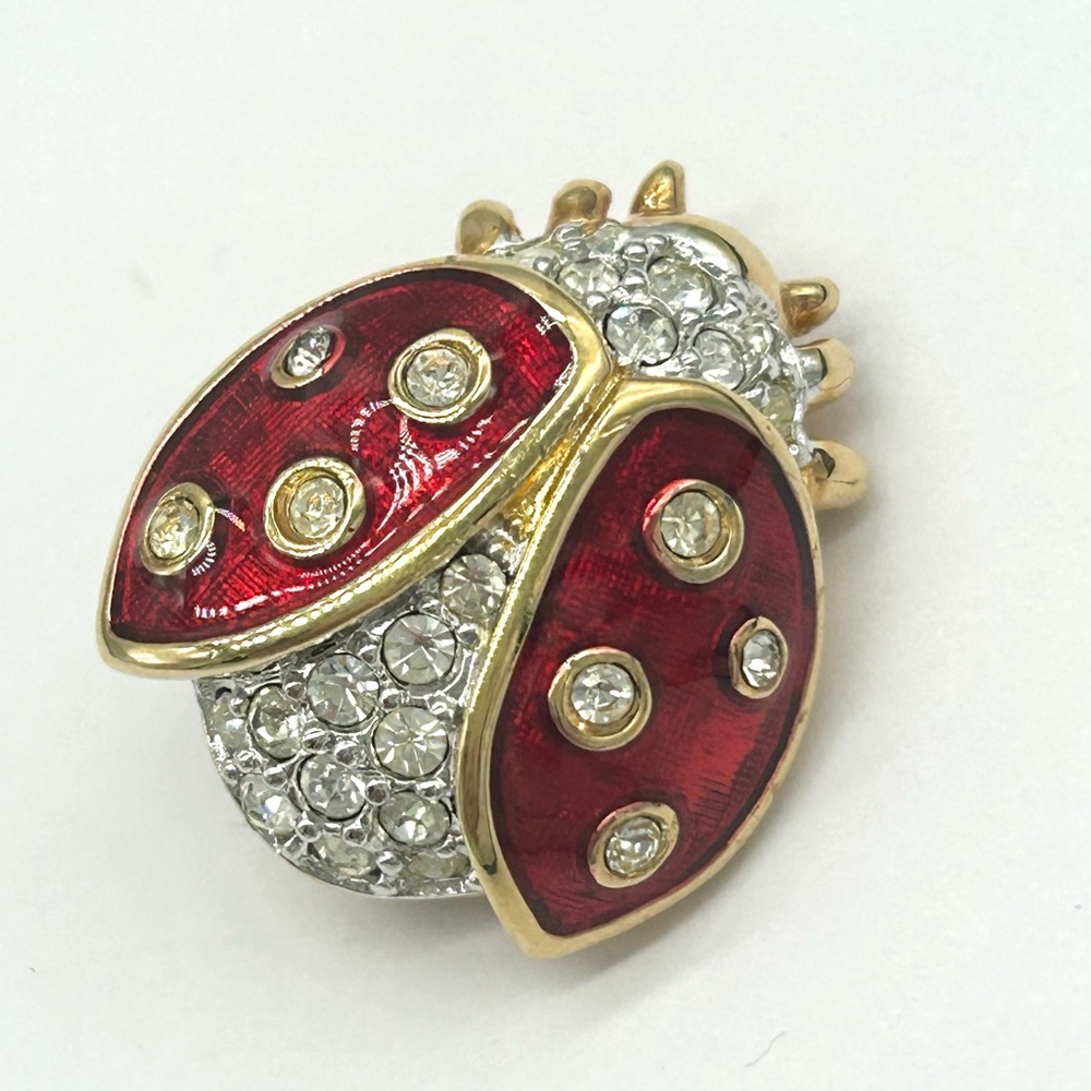 Swarovski Ladybug Pin Brooch